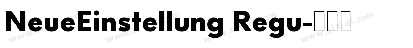 NeueEinstellung Regu字体转换